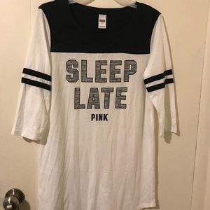 Short dress night sleep tee